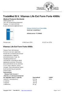TradeMed B.V. Vitamax Life Ext Form Forte 4X60c