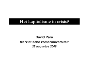 Het kapitalisme in crisis?