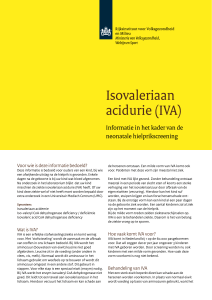 Isovaleriaan acidurie (IVA)