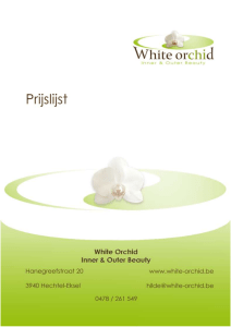 White Orchid Prijslijst 2016