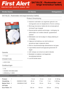 SA710LCE - Rookmelder met lange levensduur batterij