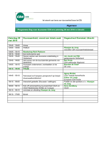 programma dag voor duurzame CDA-ers 28 mei