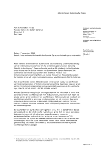 2014-11-07 Brief Ploumen en Teeven over internationale ministeriel