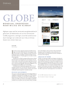 Globe mondiaal onderzoek naar milieu en klimaat