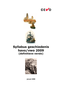 Syllabus geschiedenis havo/vwo 2009