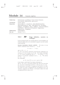 Module 14 Lineaire algebra