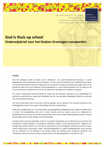 God is thuis op school - Bisdom Groningen Leeuwarden