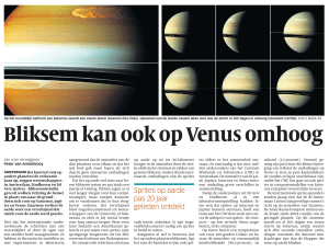 Bliksem kan ook op Venus omhoog