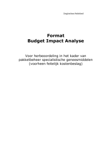 `Format Budget Impact Analyse herbeoordeling specialistische