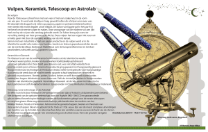 Vulpen, keramiek, telescoop, astrolab