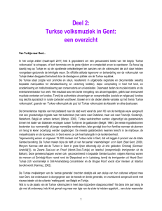 Turkse volksmuziek in Gent - Expertise aan de Hogeschool Gent