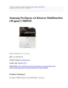 Samsung ProXpress A4 Kleuren Multifunction (30 ppm) C3060ND