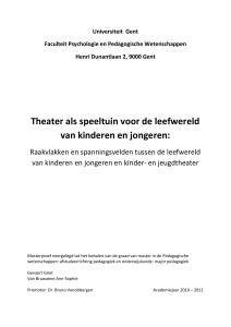 Theater als speeltuin voor de leefwereld van kinderen en jongeren: