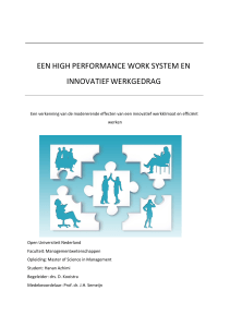 een high performance work system en innovatief werkgedrag