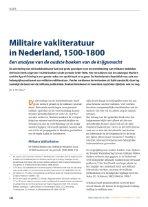 Militaire vakliteratuur in Nederland , 1500-1800