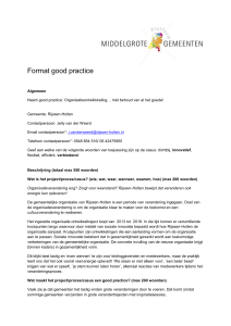 Format good practice Algemeen Naam good practice