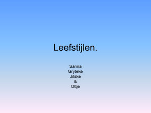 Leefstijlen.