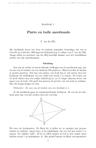 Platte en bolle meetkunde - Mathematisch Instituut Leiden