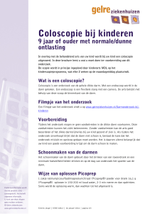 Coloscopie bij kinderen 9 jaar of ouder met normale of dunne