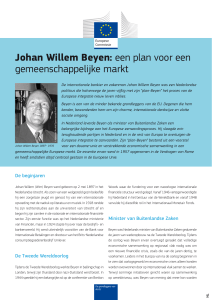 Johan Willem Beyen: een plan voor een