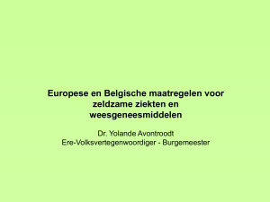 Europese en Belgische maatregelen voor zeldzame
