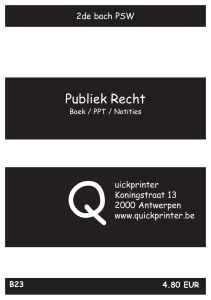Publiek Recht - Quickprinter