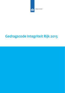 Gedragscode Integriteit Rijk 2015 - P
