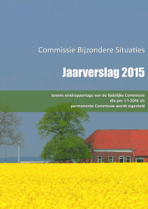 Jaarverslag 2015 - Commissie Bijzondere Situaties