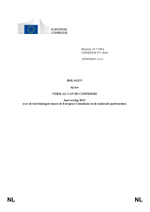 Bijlage 1 Totale aantal door de Commissie in 2015 ontvangen