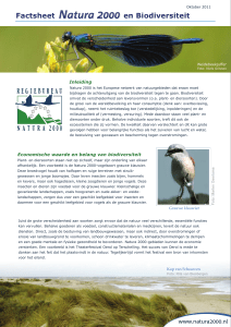 Factsheet Natura 2000 en Biodiversiteit