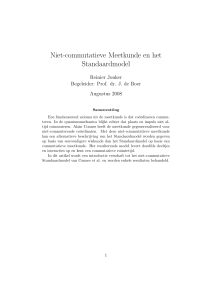 Niet-commutatieve Meetkunde en het Standaardmodel