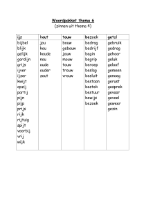 Woordpakket thema 6 (zinnen uit thema 4) iMs hout touw bezoek