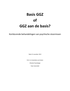 Basis GGZ of GGZ aan de basis?