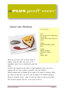 Cheese-cake Mandarijn