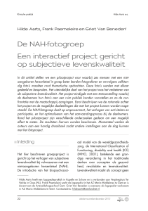 De NAH-fotogroep Een interactief project gericht op