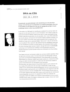 DNA en CDA - Publicaties Nederlandse Politieke Partijen