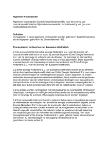 Algemene Voorwaarden - Energieleveranciers.nl
