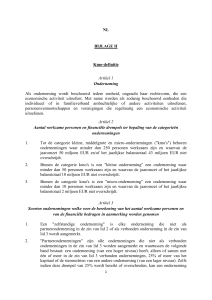 NL BIJLAGE II Kmo-definitie Artikel 1 Onderneming Als