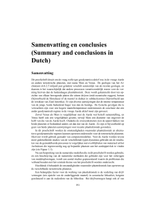Samenvatting en conclusies (Summary and conclusions in Dutch)
