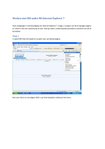 Werken met IBS onder MS Internet Explorer 7