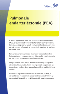 Pulmonale endarteriëctomie (PEA)