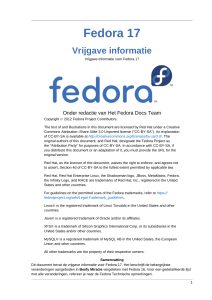 Vrijgave informatie - Vrijgave informatie voor Fedora 17