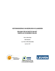 `Vestigingsgedrag van bedrijven in Vlaanderen, een analyse in