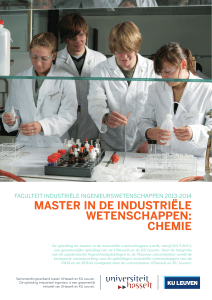 Master in de industriële wetenschappen: cheMie