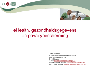 eHealth, gezondheidsgegevens en privacybescherming