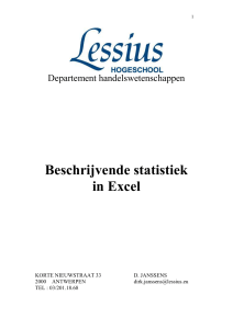 Beschrijvende statistiek met Excel