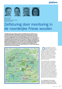 Zelfsturing door monitoring in de noordelijke Friese wouden