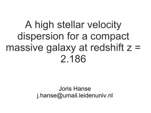 A high stellar velocity dispersion for a compact massive galaxy at