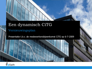 Corporate presentatie TU Delft
