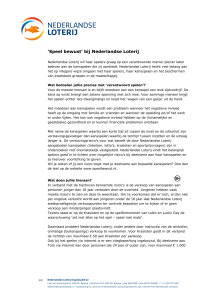 Brief Nederlandse Loterij (Nederlandse Loterij Organisatie)